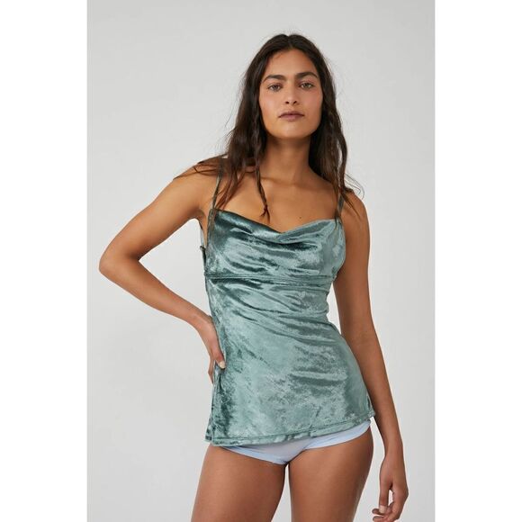 Free People Intimately Women's Backless All Night Velvet Evergreen Tunic S NWT - Picture 5 of 6